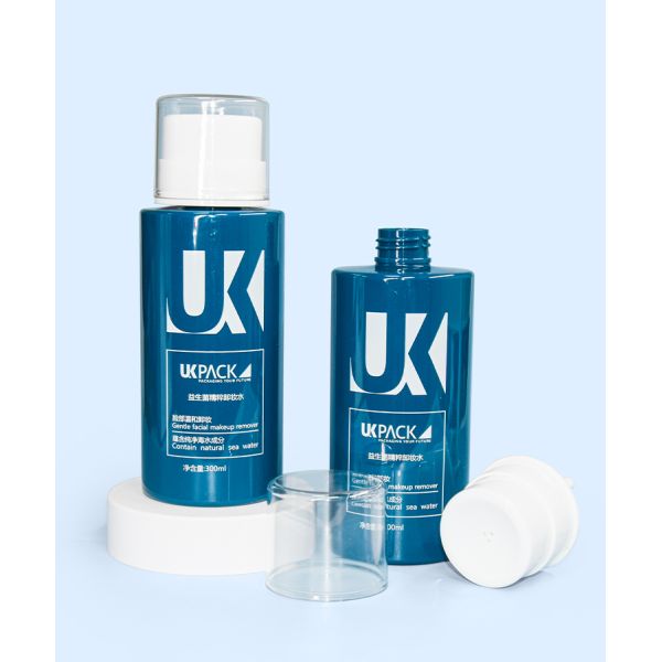 Насос для удаления лака для ногтей Бутылка 24-410 Пластик для 300 мл ПЦР упаковки ПЭТ Синий цвет бутылки