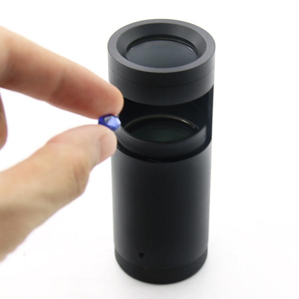 3Vボタン電池FPP-30 Buitの携帯用黒いアルミニウム宝石の偏光器