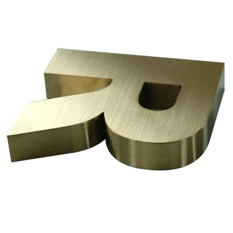 Нержавеющая сталь 3D металлические письма знак для Минцзян снег магазин на заказ Не освещенный