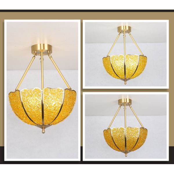 All Copper Crystal Chandelier Living Room Bedroom Study Hotel Room Homestand  Watermelon Light