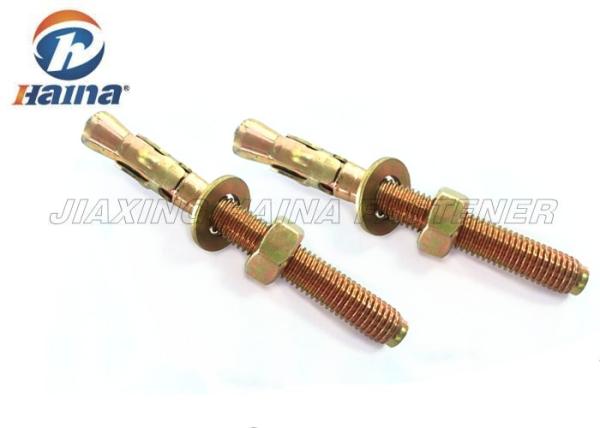 Round Head Dia M6 - M20 Standard Carbon Steel Wedge Anchor Bolts