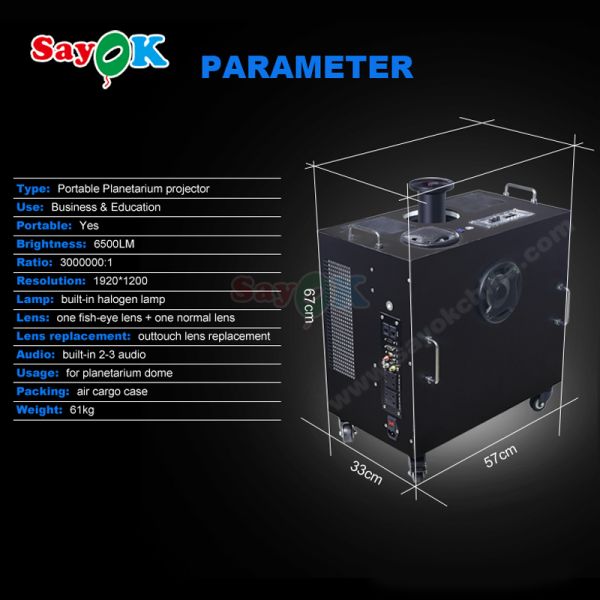 Sayok 360 Degree Projector Interactive Projection Function Inflatable Dome Planetarium Star Projector