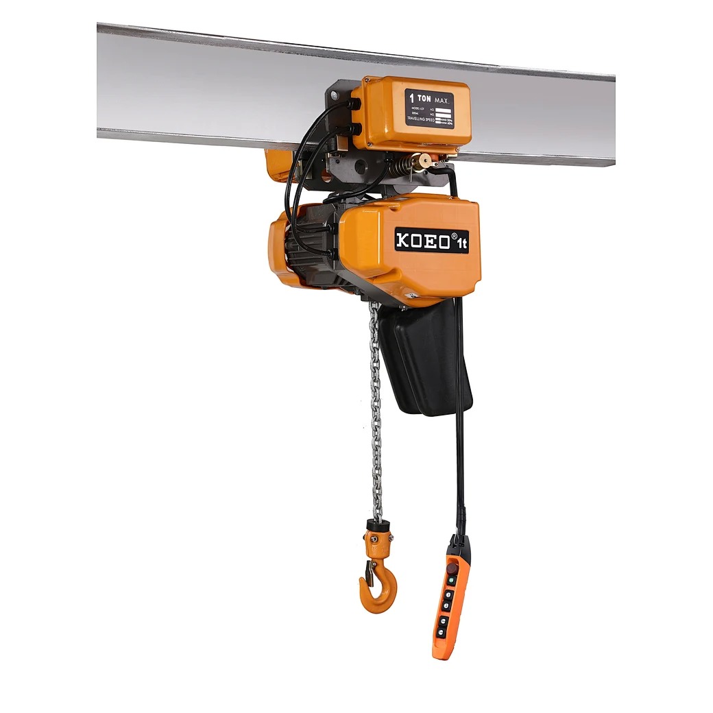 1.1KW 1 Ton Electric Hoist Traveling Type Industrial Electric Hoist IP55 For Precise Lifting