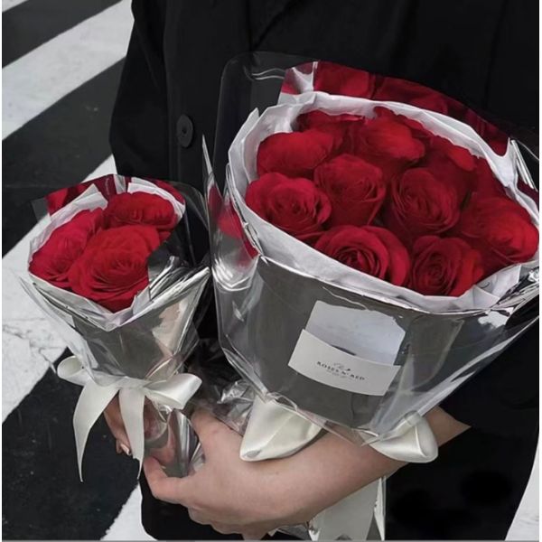 Mirror-finished flower wrapping paper, silver glossy paper, waterproof thickened cellophane, diy materials for flower shop bouquets and gifts