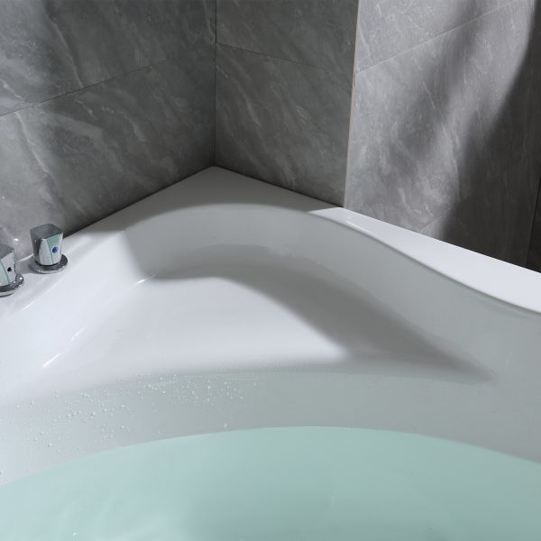 HA-16P Luxury Corner Acrylic Bathtub with Removable Skirt Disassembled Freestanding