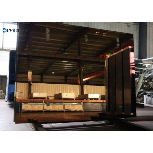 Plaques de verre miroir coloré durable avec peinture arrière rouge en aluminium