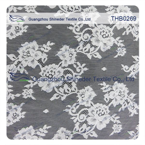 Countless flowers  3*1.5m size  100% nylon chantilly lace fabric for Wedding dress
