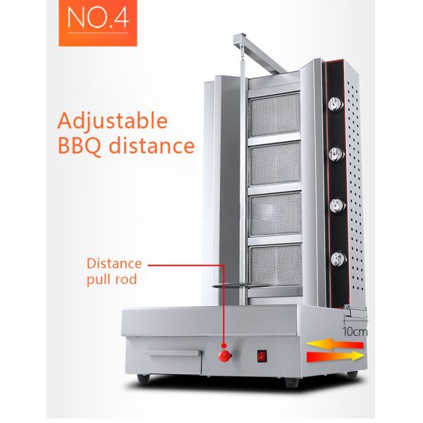 Assistance technique vidéo après le service commercial de poulet à gaz machine à kebab Shawarma