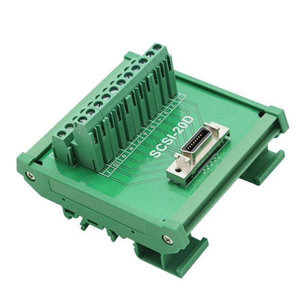 SCSI 20 Pin MR-J2CN1 Servo Connectors Terminal Blocks Breakout Board Adapter