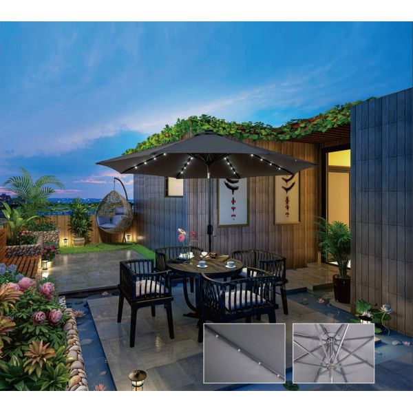 Garden Furniture With Parasol Set Sunshade Backyard Banana Umbrella Garden Parasol Patio