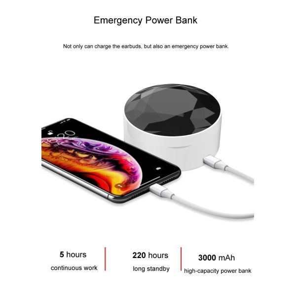 Makeup Mirror True Wireless Stereo Earbuds Mobile Holder Wireless Headset With Microphone and Makeup Mirror and Mobile Holder