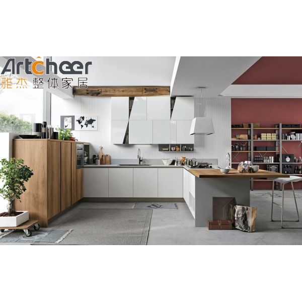 Custom Size Eco-Friendly Kitchen Cabinet with 3 Years Guarantee for Modern Kitchens