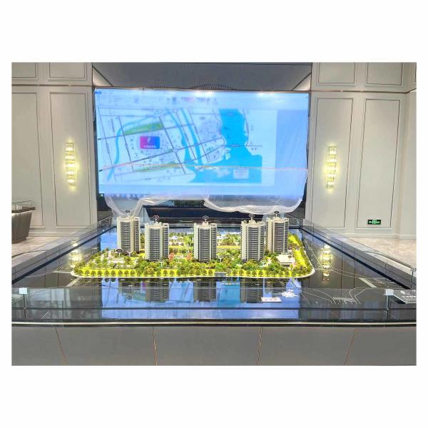 Contemporary Architectural Scale Model Illuminated Towers 1:150 Scale Model