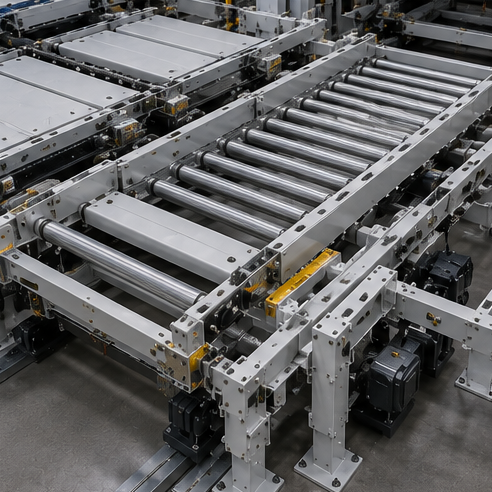 Cam Driven Pallet Transfer System Pop Up Transfer Material Handling Systems