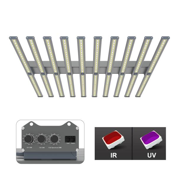 Hydroponics Garden Indoor LED Grow Light Indepent UV IR Dimmer Knob