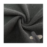 Tissu de velours 100% polyester à tricot doux personnalisé avec motif teint simple