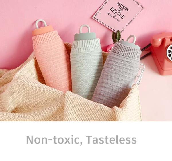 Bouchon à vis anti-fuite Bouteille d'eau chaude en silicone classique pour le lit menstruel Réchauffement chaud et froid Thérapie musculaire Douleur au dos