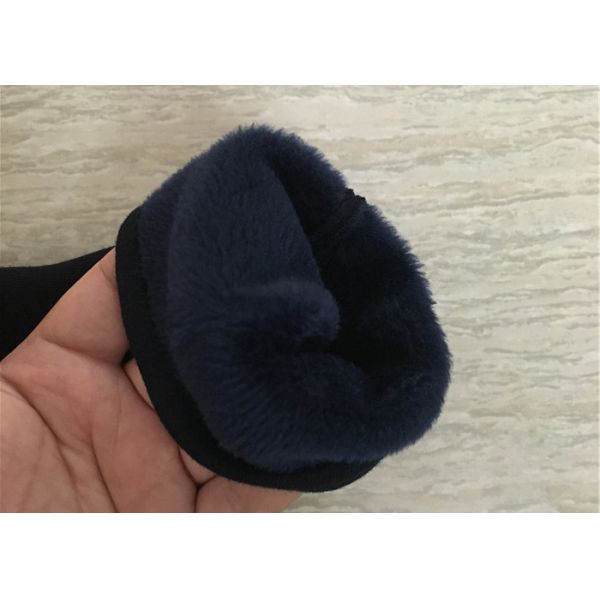 La pantalla táctil más caliente de la piel del conejo de Rex del color rojo de los guantes del paño grueso y suave del terciopelo de los guantes de la zalea