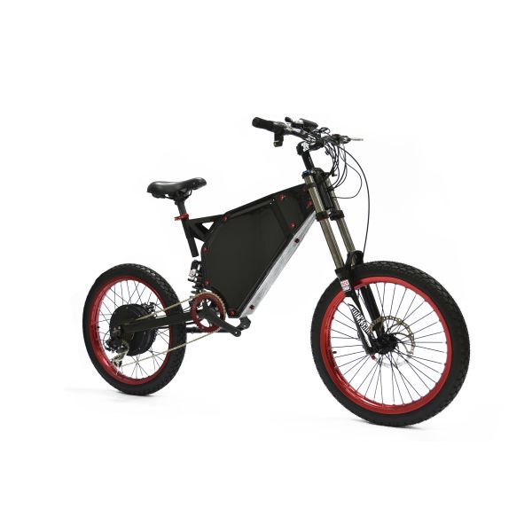 Black Electric Bike Suspension Fork 210mm Maximum Rotor Size