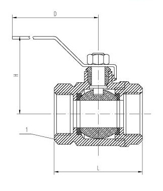Шариковый клапан высокопрочного стиля шарикового клапана 280 водоснабжения бронзовый
