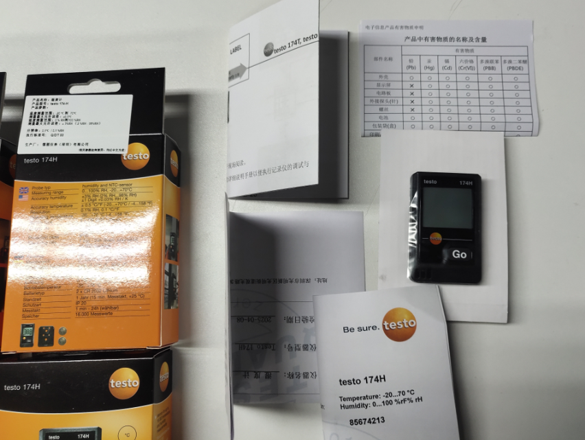 Testo 174H デジタル温度と湿度 ミニデータロガー 注文番号 0572 6560 Testo174H データロガー