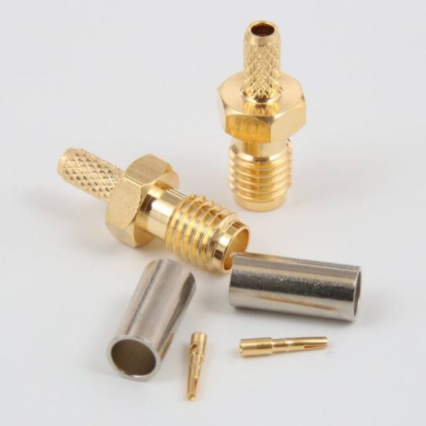 SSMA Male RF Connector with DC-35GHz Frequency Range 50Ω Impedance and IP67 Rating for RG316 RG174 Coaxial Cable