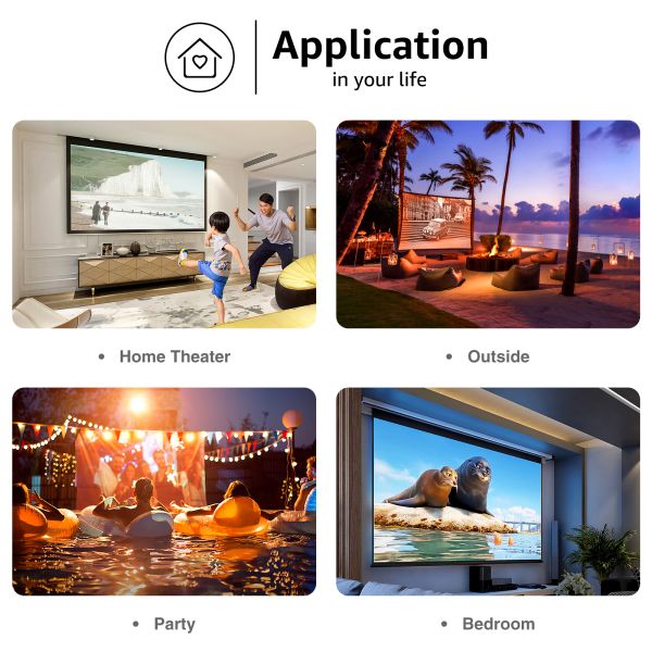 Android 9.0 Проектор T5 HD Wifi 5G Bluetooth 1080P 340x280x120 мм
