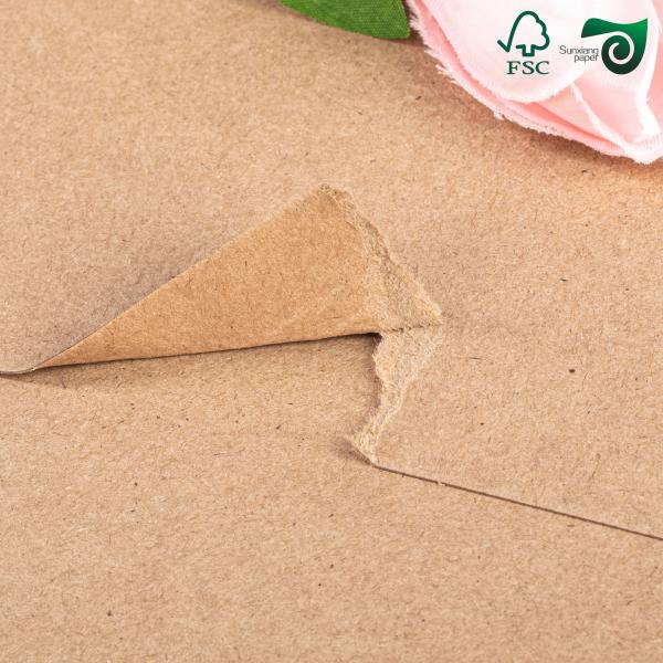 FSC Virgin Reddish Brown Kraft Wrapping Paper Rolls For Custom Wrapping Boxes