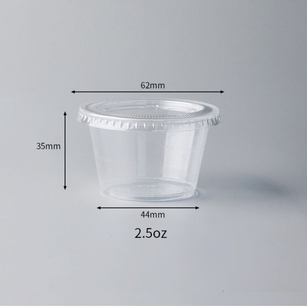 2oz/2.5oz/3.25oz/4oz Plastic Cup Disposable Plastic Container with Customized Request