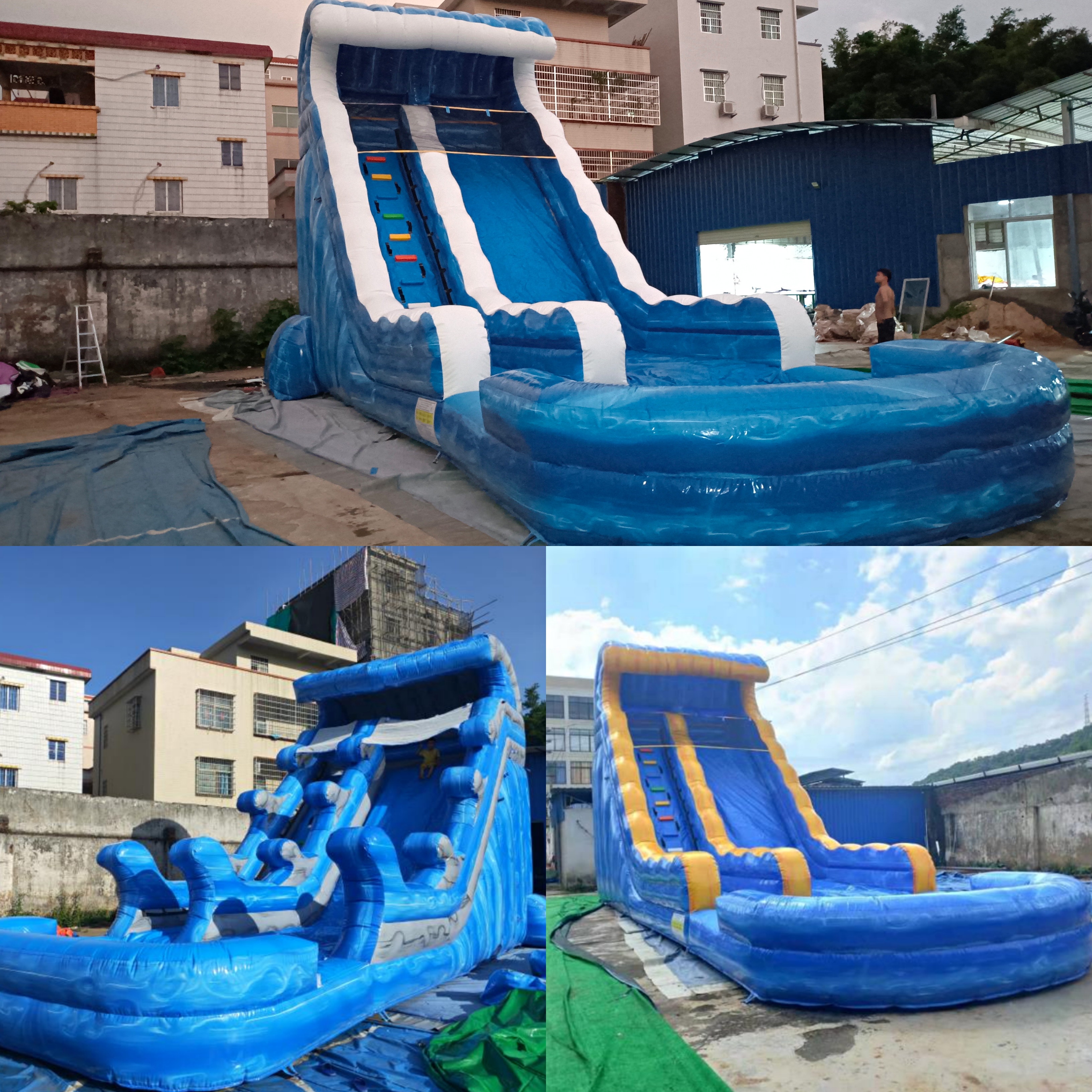 Скольжение PVC Customzied 0.55mm раздувное плавая с бассейном