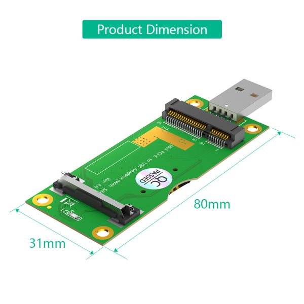 Mini PCI-E to USB Adapter With SIM card Slot for 3G/4G/ WWAN/LTE Module