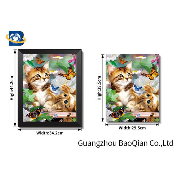 Eco-Friendly Material 3d Wallpaper , Latest 3d Picture Of Cute Lovely Pet Dog / Cat