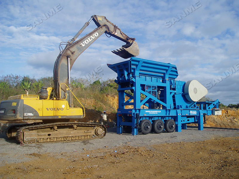 Гидравлическое питаясь 1200mm 810t/H портативная дробилка челюсти