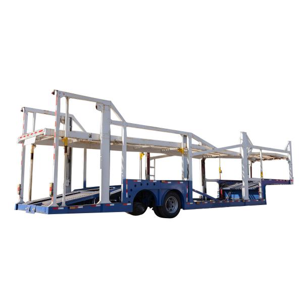 Self-dumping 6-8 Position 2 Axles Double Deck Roof Cargo Car Carrier Truck Semi Trailer