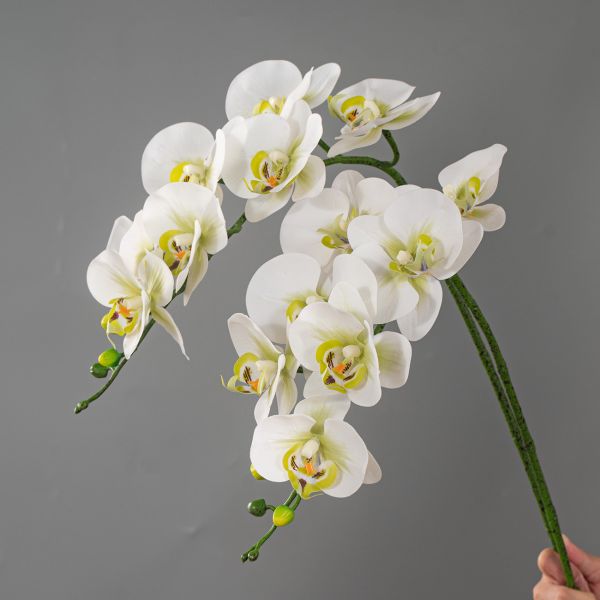 Simulated flowers with a high-end and realistic feel, artificial butterfly orchid flower ornaments, fake flower decorations, flower bouquets, wedding flowers Orchid pot
