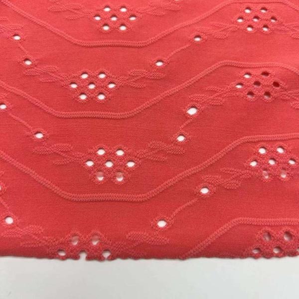 Customized Sports Jersey Fabric Jacquard Knitting Material F02-010
