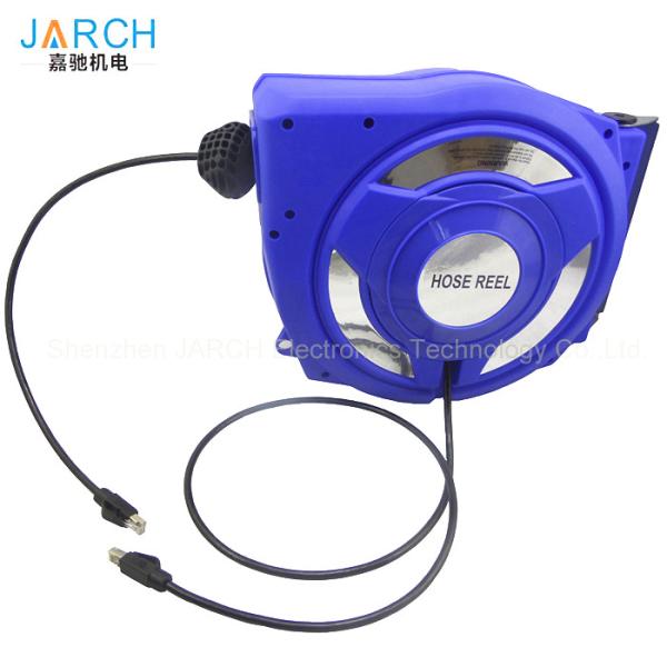 Retractable Data Network Ethernet Power Cable Reel 10~25m CAT6 With Slip Ring Inside for hdmi cable