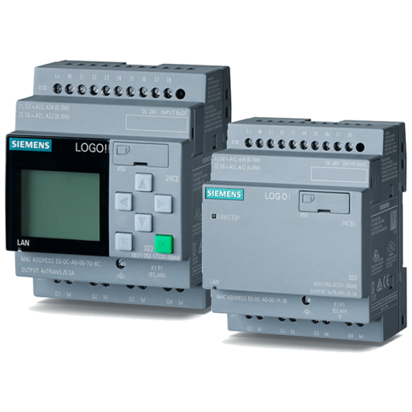 Siemens LOGO! 8.3 PLC (6ED1052-1MD08-0BA1) Basic Unit 12/24RCE, 8DI/4DO, Ethernet, Display