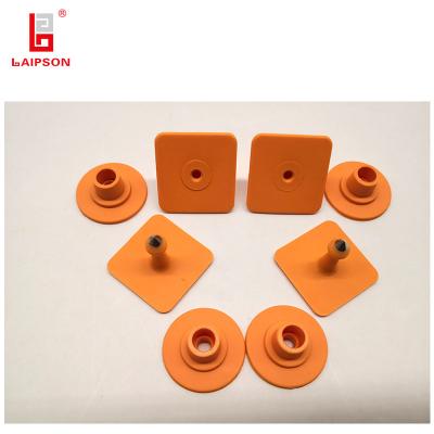 etiquetas de orelha 33mm quadradas dos rebanhos animais do porco dos carneiros do porco de 33mm com ponta de metal para a gestão de exploração agrícola