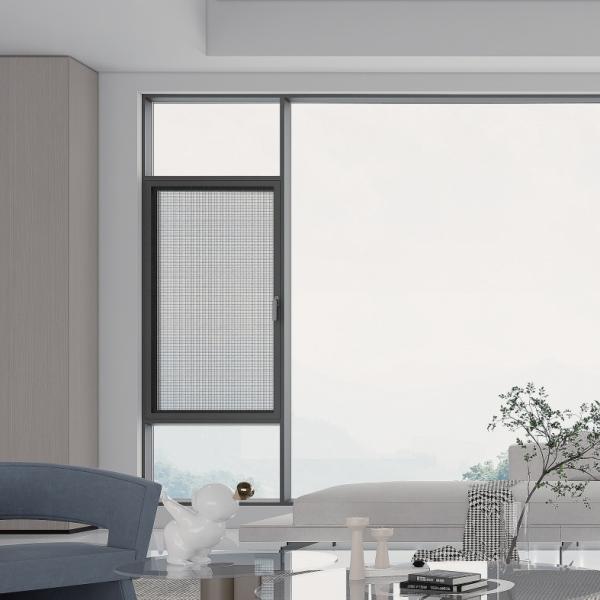Security Laminated Glass Aluminum Casement Windows Maintenance resistance