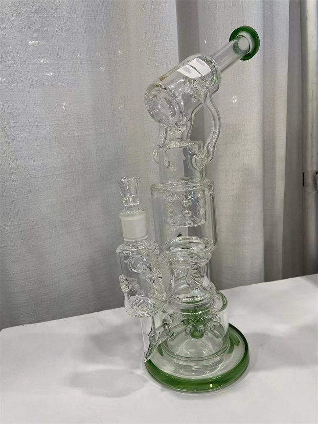 Шар барботера 14mm двойного табака кальяна Recycler темного защитного стекла слоя стеклянный тупой
