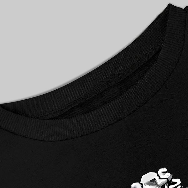 Cotton Crew Sweatshirt with Round Neck Pullover and Single-deck Lining for Conventional Thickness Warmth