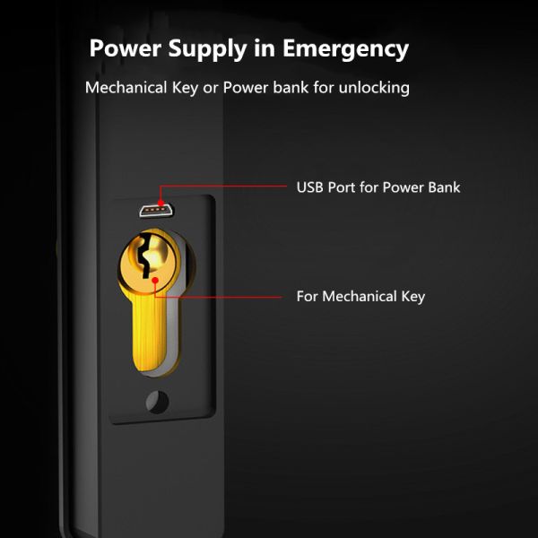 Алюминиевый отпечаток пальца App Control Door Lock Bluetooth водонепроницаемый IP65
