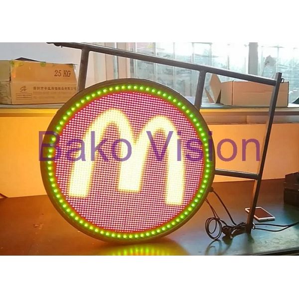 WIFI/USB Outdoor Roadside Led Display Round Logo Sign Eye - Catching LED Display
