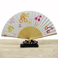 Impressão personalizada personalizada Ventilador de mão de bambu Clack Ventilador de mão japonês dobrável