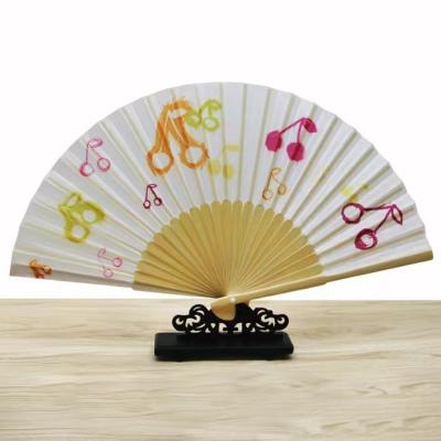 Personalized Customized Printing Bamboo Hand Fan Clack Foldable Japanese Hand Fan