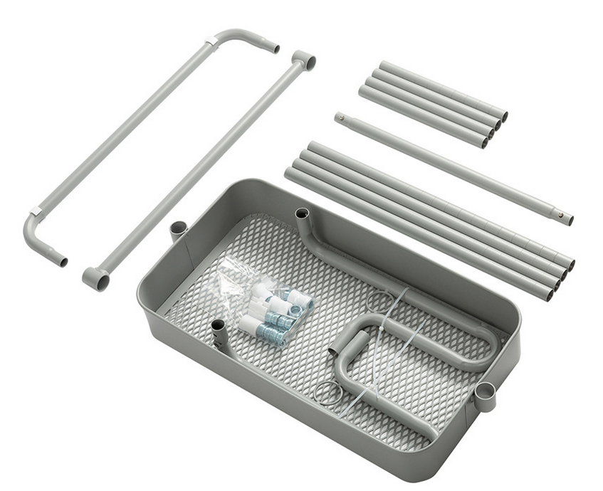 Mobile 61.5cm Length 45kg Bearing Steel Clothes Rack