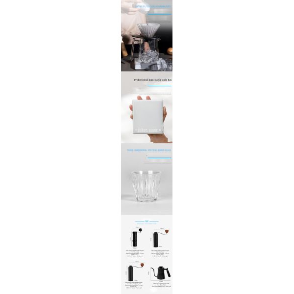 Gift Box Included Ceramic Coffee Set Modern Hand Brewed Kit in Minimalist Design