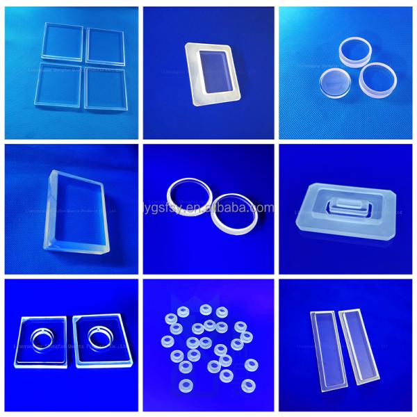 High Temperature Resistant Fused Silica Quartz Glass Plate with 92% Light Transmittance and Customizable Shapes