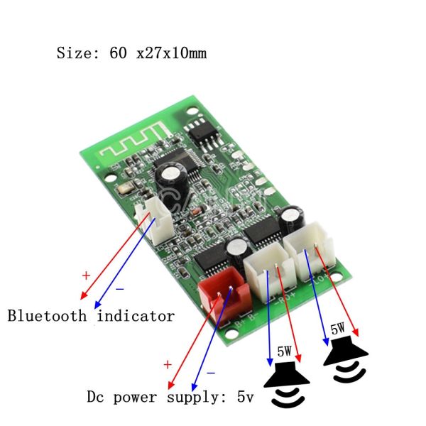 PC DC5V 5W *2 Bluetooth 4.2 PCBA Speaker Amplifier Board